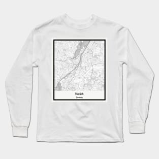 Map of Munich - Germany Long Sleeve T-Shirt